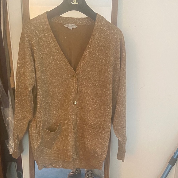 Calvin Klein Gold Women's Cardigan - Picture 1 of 4